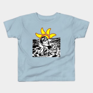 saving the dog from drowning Kids T-Shirt